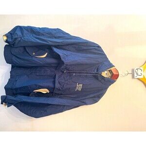 Vintage 90s Lee Windbreaker Jacket Mens XL Navy Blue SHARP San Diego Nylon